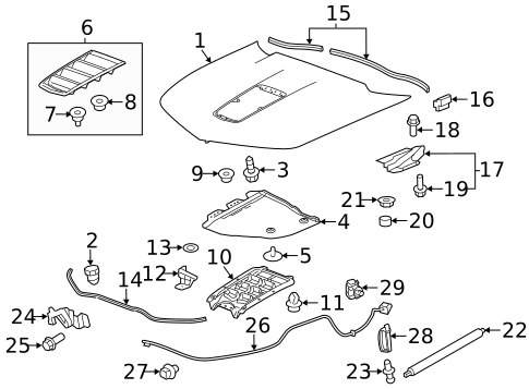 Hood & Components for 2014 Chevrolet Camaro #0
