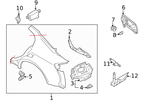 Fuel Door for 2003 INFINITI G35 #1