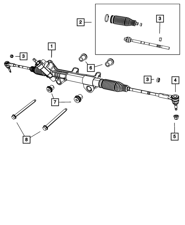 6508366AA - Steering: Outer Tie Rod Jam Nut for Mopar Image image
