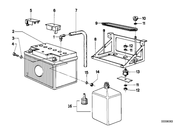 61211233073 - : Battery Hold Down for BMW-Motorrad Image