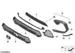 51118076402 - : Grille, Side, Open, Right for BMW: X6 M Image