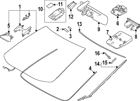 Glass - Windshield for 2025 Lexus RZ450e #0