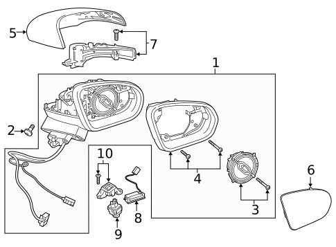 Outside Mirrors for 2019 Mercedes-Benz Sprinter 1500 #1