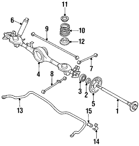 Rear Suspension for 1993 Mazda MPV #0