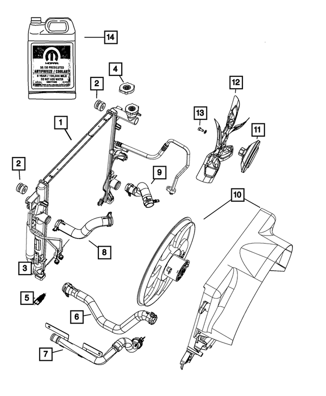 68051211AC - Cooling: Coolant Antifreeze for Mopar Image