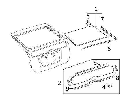 Glass - Lift Gate for 2005 Toyota Prius #0