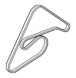 252123N100 - : Serpentine Belt for Genesis: G80, G90, GV70, GV80, GV80 Coupe Image