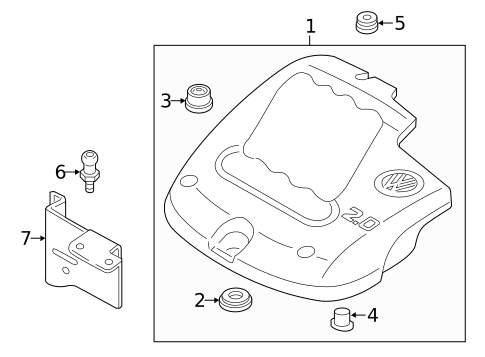 Engine Appearance Cover for 2015 Volkswagen Jetta #1