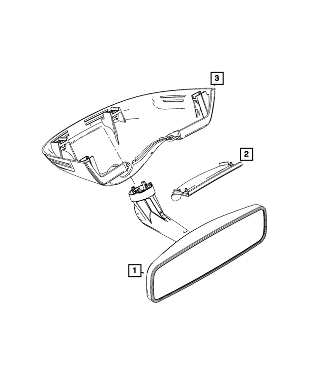 7TK78LXHAA - : Inside Rear View Mirror for Mopar Image