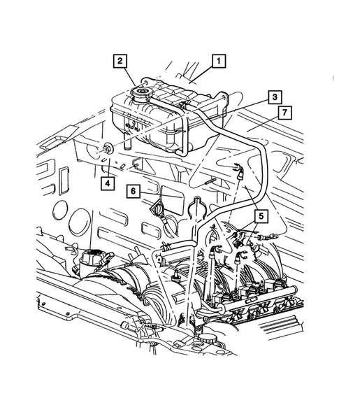 Tank, Coolant Engine for 2006 Jeep Liberty #0