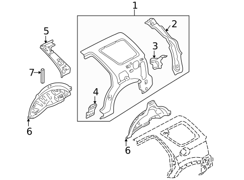 Inner Structure for 2001 Mazda Tribute #0
