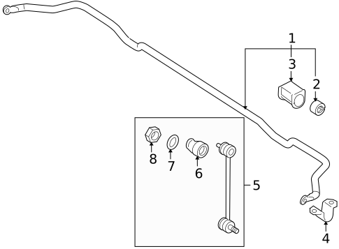 Stabilizer Bar & Components for 2005 Kia Amanti #1