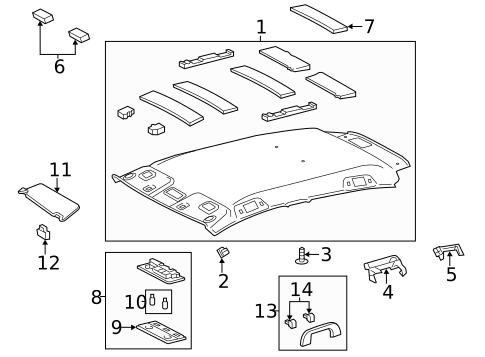 Interior Trim - Roof for 2012 Toyota Yaris #0