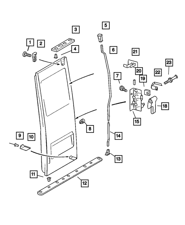 5124000AA - : Inside Handle To Latch Rod for Mopar Image