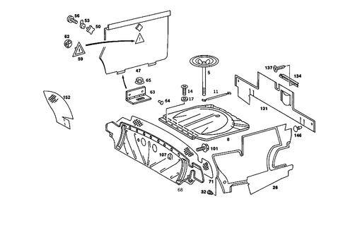 Luggage Compartment Covering for 1986 Mercedes-Benz 560SL #1
