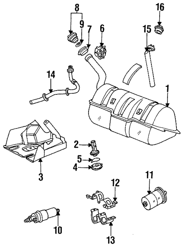 1404702501 - Fuel System: Fuel Tank for Mercedes-Benz Image