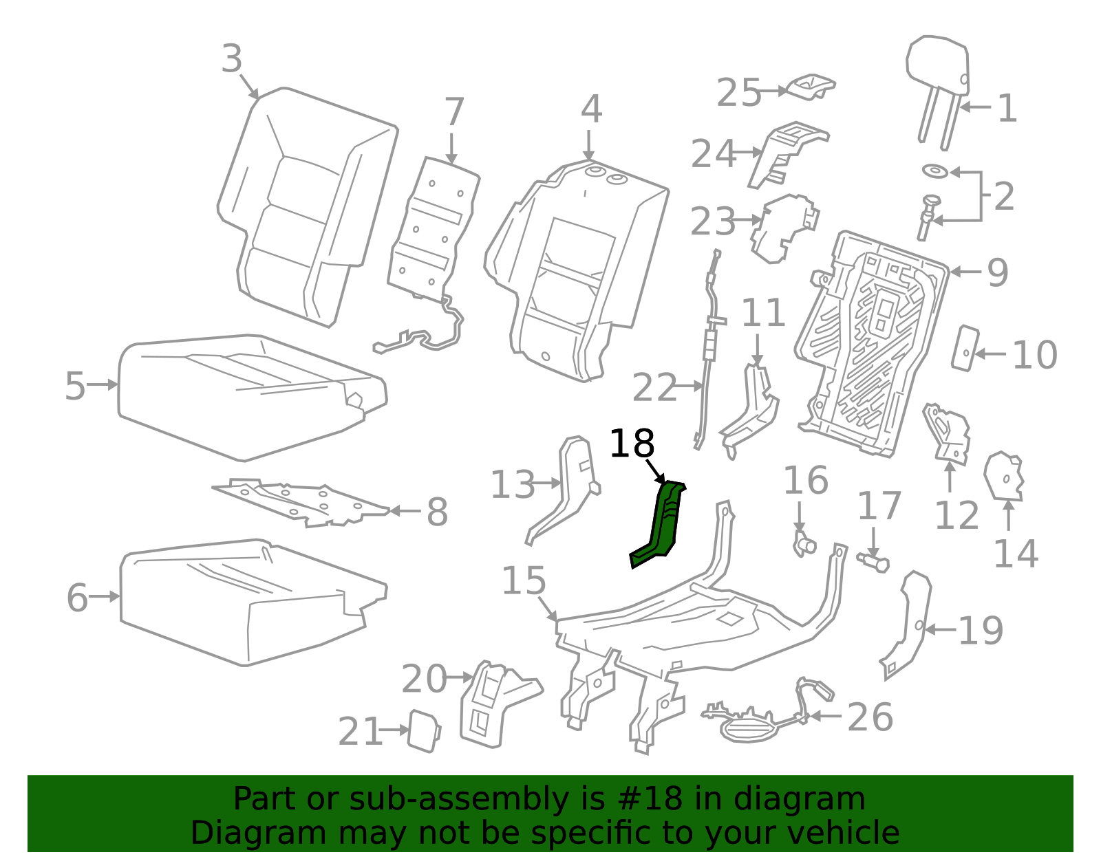 2018-2025 GM Frame Cover - Passenger Side (RH) 84139569 | TascaParts.com