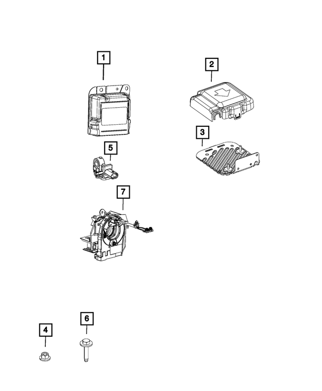 68428505AA - Restraints: Air Bag Control Module for Mopar Image