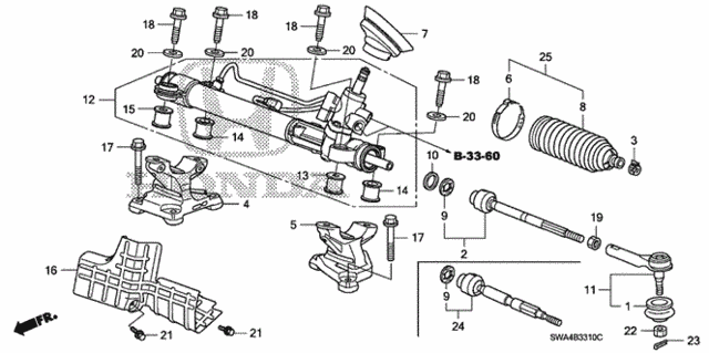 P.S. Gear Box for 2007 Honda CR-V #0