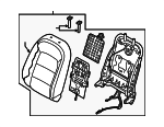 88300A7941KKE - Body: Seat Back Assembly for Kia: Forte, Forte5 Image