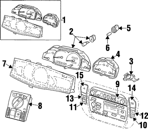 Cluster & Switches for 1999 Cadillac Catera #0
