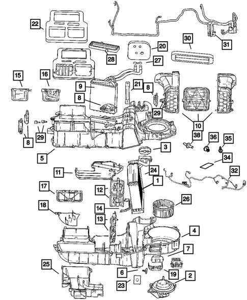 Air Conditioner and Heater Units for 2005 Dodge Durango #0