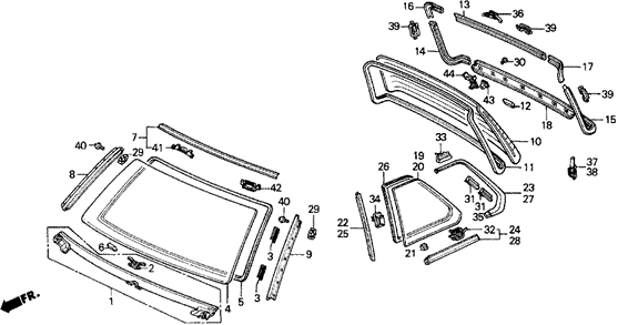 Windshield - Rear Window for 1988 Honda Prelude #0