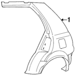 1HM809604E - Body: Quarter Panel for Volkswagen Image