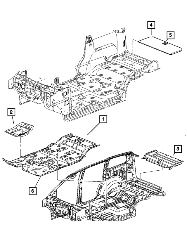 55196834AA - Interior Trim: Carpet Clip for Chrysler: 300, 300M, Aspen, Concorde, PT Cruiser | Dodge: Charger, Durango, Intrepid, Magnum | Jeep: Commander, Grand Cherokee Image