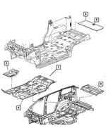 55196834AA - Interior Trim: Carpet Clip for Chrysler: 300, 300M, Aspen, Concorde, PT Cruiser | Dodge: Charger, Durango, Intrepid, Magnum | Jeep: Commander, Grand Cherokee Image