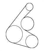 19185652 - Cooling System: Serpentine Belt for Pontiac: Vibe Image