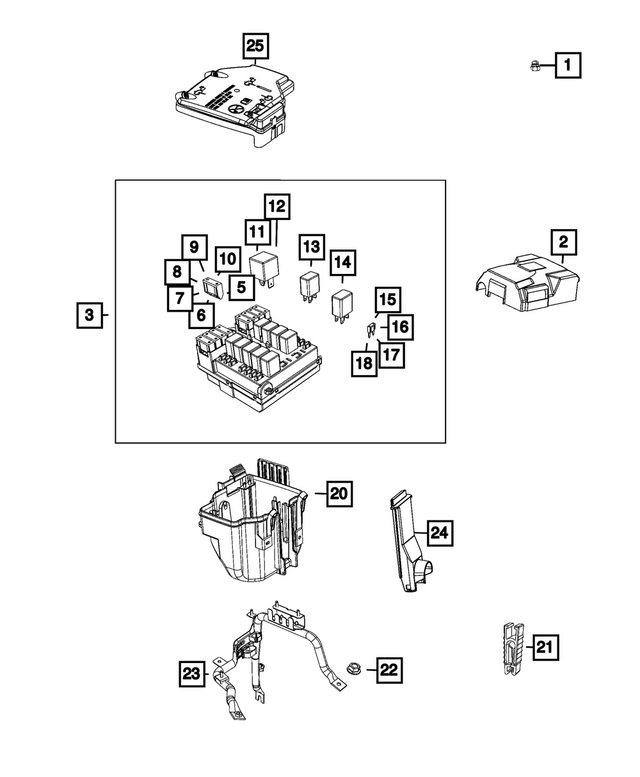 6107050AA - Electrical: Nut for Mopar Image