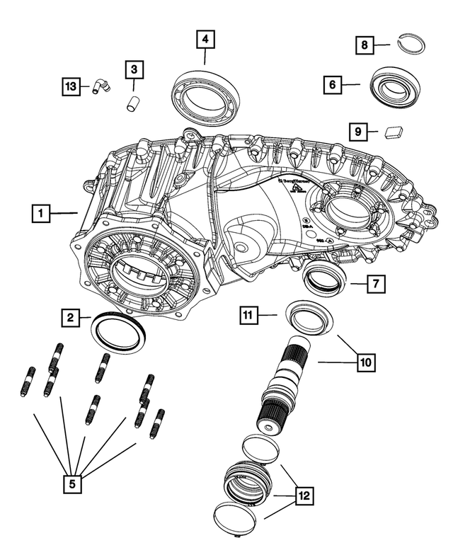68207655AB - Transfer Case and Power Transfer Unit: Front Case Half for Mopar Image