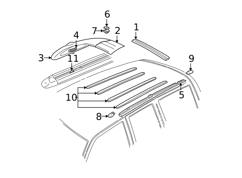 Luggage Carrier for 1997 Ford Explorer #0