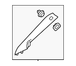 84151TG7A01ZC - Body: Windshield Pillar Trim for Honda: Passport, Pilot, Ridgeline Image