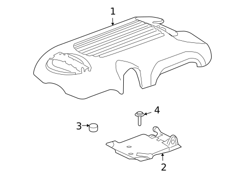 Engine Appearance Cover for 2004 Hummer H2 #0