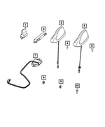 68487209AA - Electrical: Cable &amp; Base Assy Antenna for Jeep: Cherokee | Ram: 1500 Image