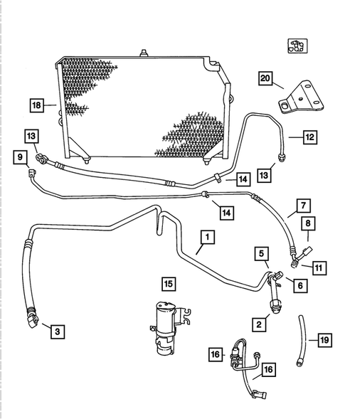 Air Conditioner and Heater Plumbing for 2002 Dodge Viper #0