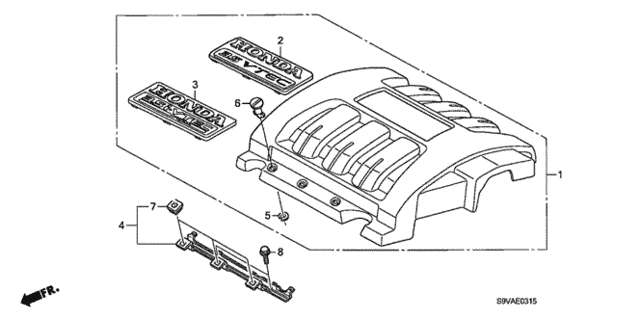 Intake Manifold Cover for 2008 Honda Pilot #0