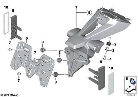Rear Wheel Cover, License Plate Bracket for 2022 BMW-Motorrad S 1000 R #1