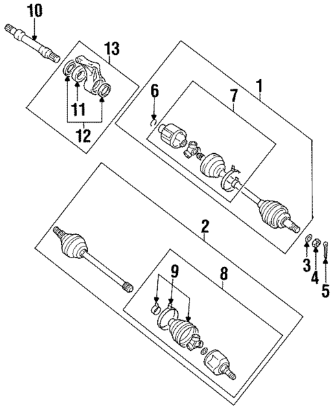 Drive Axles for 1997 Dodge Avenger #0