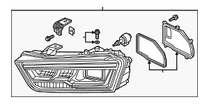 8U0941773B - : Composite Headlamp for Audi: Q3, Q3 Quattro Image