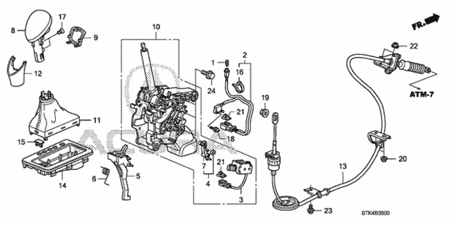 Select Lever for 2008 Acura RDX #0