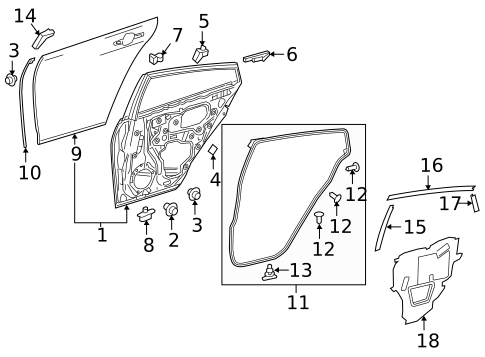 Door & Components for 2016 Toyota Prius #0