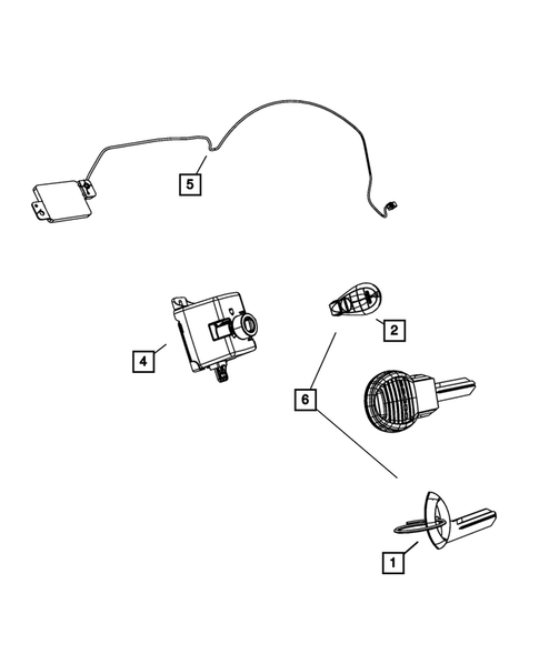 Keys, Modules and Engine Controllers for 2008 Dodge Grand Caravan #1