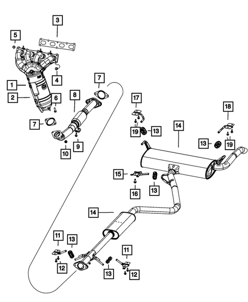 Exhaust System for 2016 Dodge Dart #2