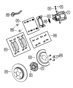 68029887AB - Brakes: Brake Pads for Chrysler: Town &amp; Country | Dodge: Grand Caravan, Journey Image