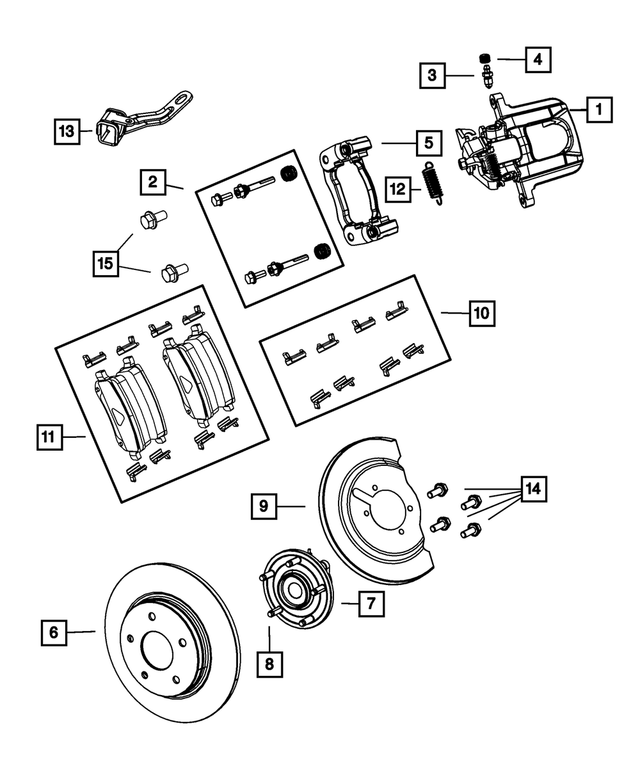 68044761AC - : Rear Disc Brake Pad Kit, Export for Mopar Image