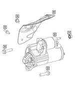 6512920AA - Electrical: Hex Flange Head Screw for Dodge: Durango | Jeep: Grand Cherokee, Grand Cherokee L, Grand Wagoneer, Wagoneer, Wrangler | Ram: 1500, 1500 Classic, 2500, 3500 Image