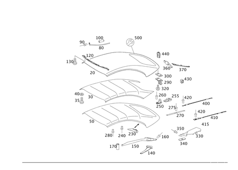 Folding Top Lining for 2009 Mercedes-Benz CLK350 #0